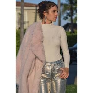 Lulus Fabulous Option Blush Pink Faux Fur Coat - Size S